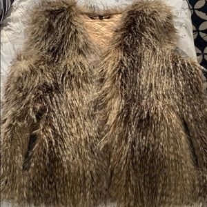 Express faux fur vest